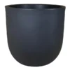 18in Mosswood Resin Planter, Matte Black