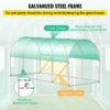 Walk-in Tunnel Greenhouse, 15 x 7 x 7 ft Portable Plant Hot House with Galvanized Steel Hoops, 1 Top Beam, Diagonal Poles, Zippered Door & 8 Roll-up Windows, Green  #6 Top Seller