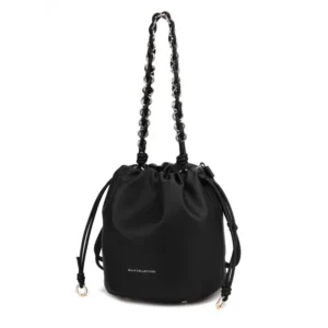 MKF Collection Paityn Women's Bucket Crossbody Shoulder Bag with Drawstring Closure by Mia K